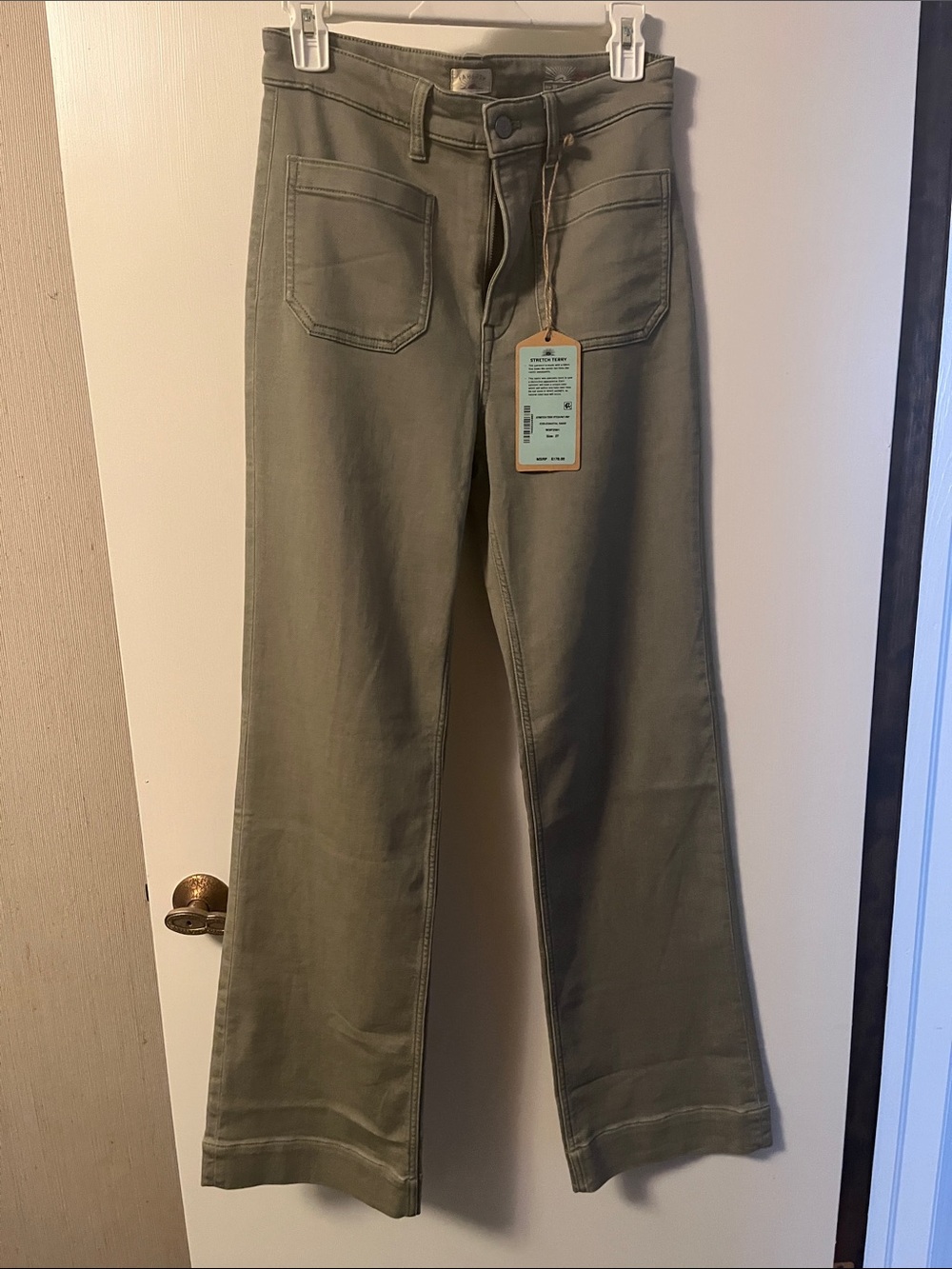 Faherty Olive Green Boot Cut Pants